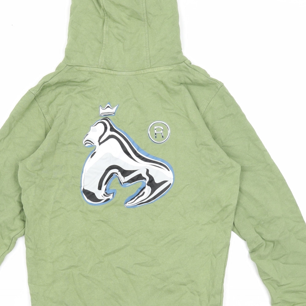 Money Boys Green Cotton Pullover Hoodie Size 10-11 Years Pullover - Money