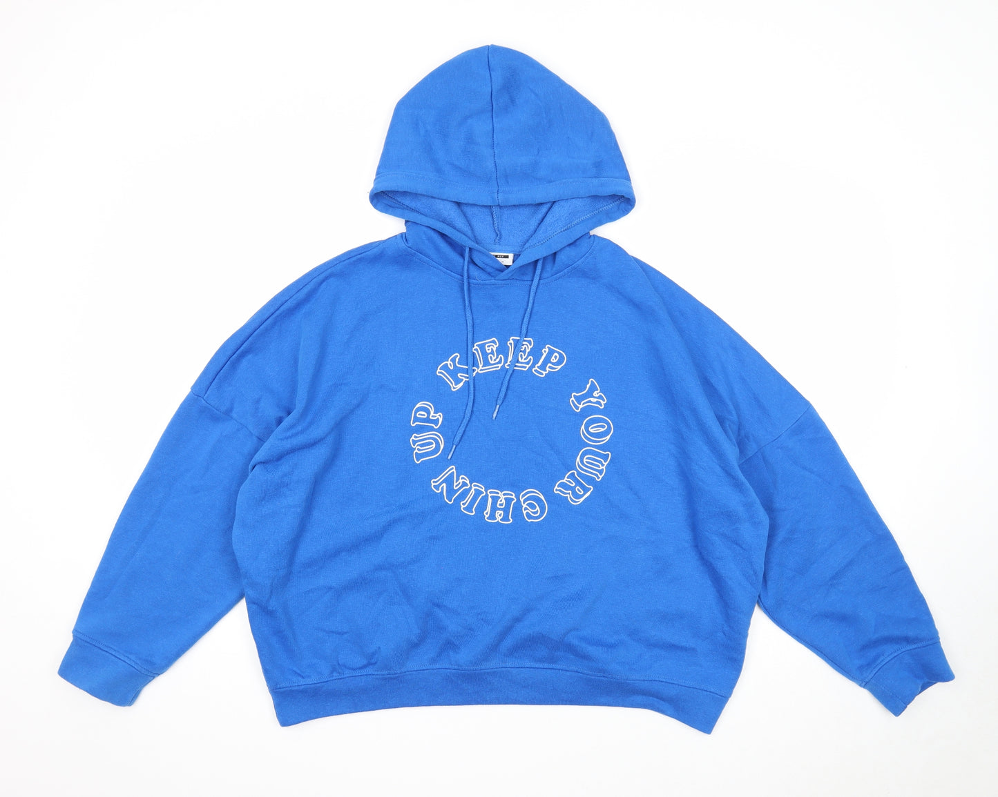 Noisy may Womens Blue Cotton Pullover Hoodie Size S Pullover - Keep Your Chin UP