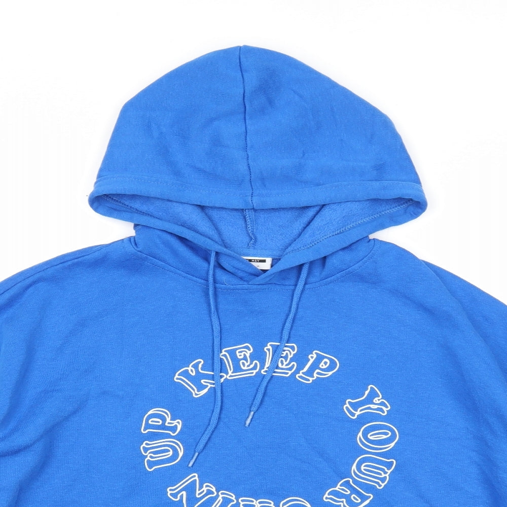 Noisy may Womens Blue Cotton Pullover Hoodie Size S Pullover - Keep Your Chin UP