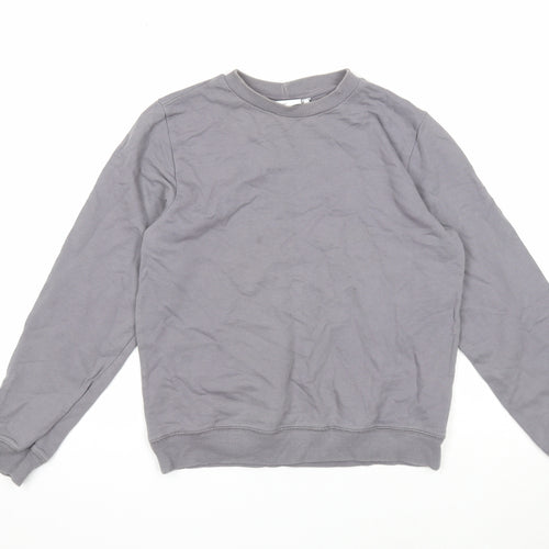 ASOS Womens Grey Cotton Pullover Sweatshirt Size 8 Pullover