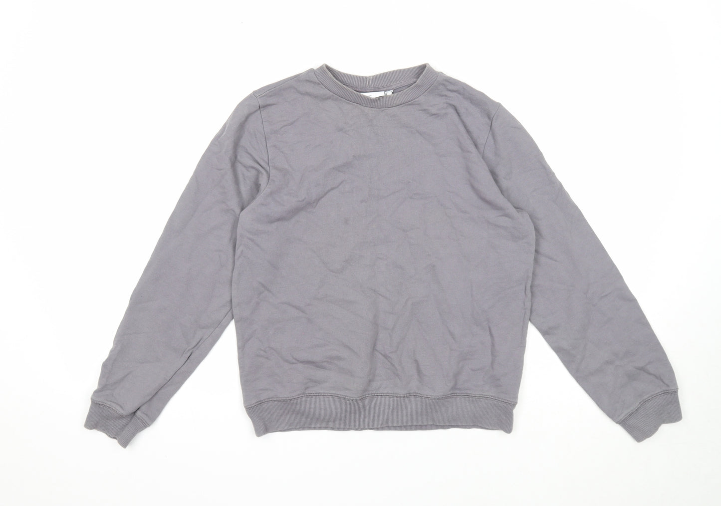 ASOS Womens Grey Cotton Pullover Sweatshirt Size 8 Pullover