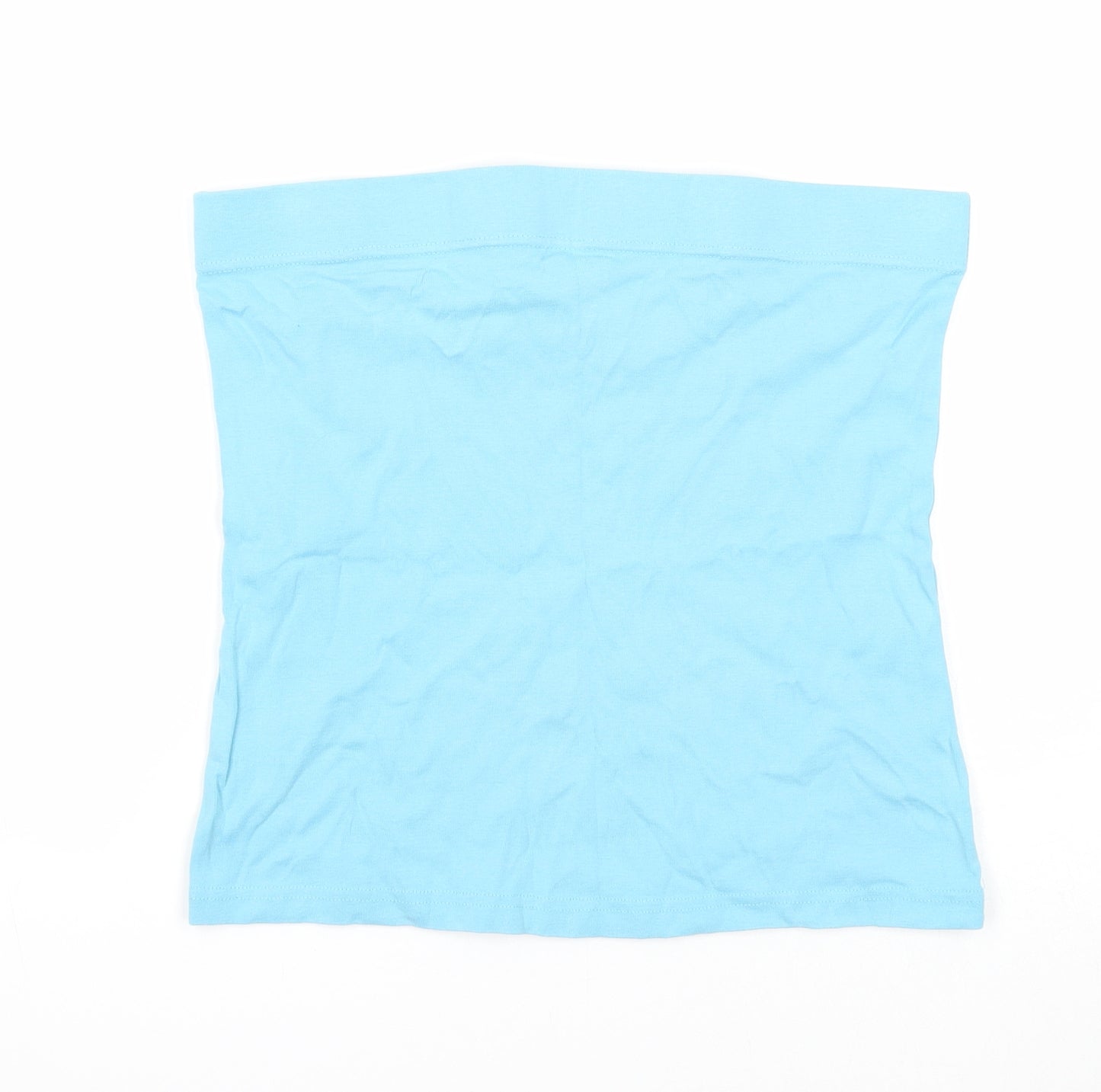 Papaya Womens Blue Cotton Cropped Tank Size 16 Off the Shoulder