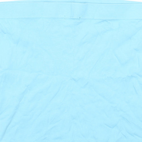 Papaya Womens Blue Cotton Cropped Tank Size 16 Off the Shoulder