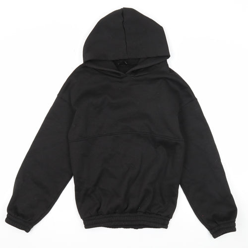 Nowrain Womens Black Cotton Pullover Hoodie Size S Pullover