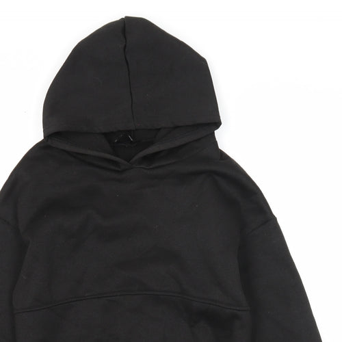 Nowrain Womens Black Cotton Pullover Hoodie Size S Pullover