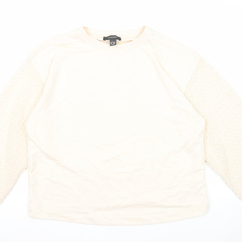 Primark Womens Beige Polyester Pullover Sweatshirt Size 14 Pullover