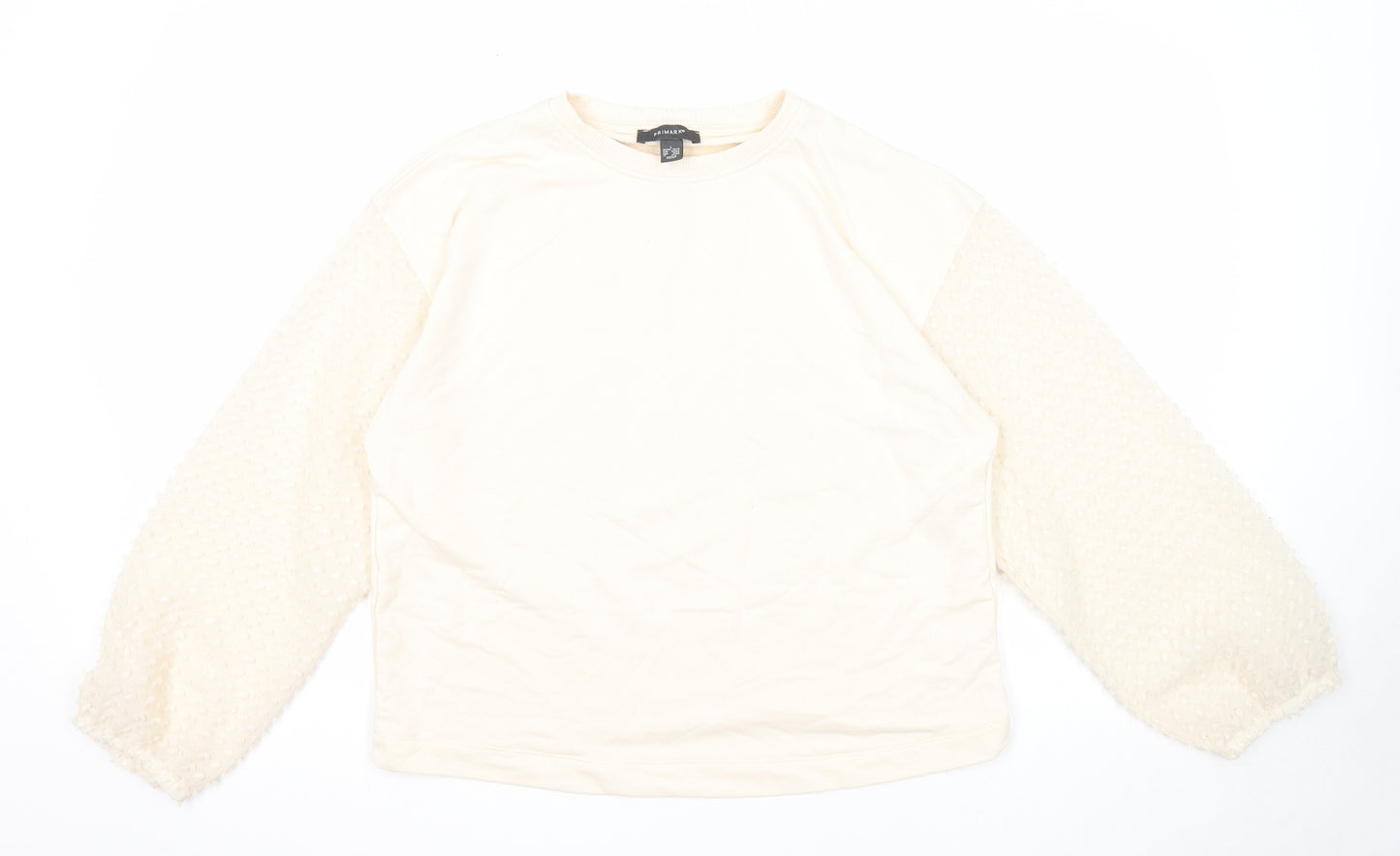 Primark Womens Beige Polyester Pullover Sweatshirt Size 14 Pullover