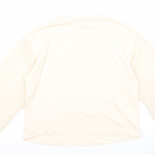 Primark Womens Beige Polyester Pullover Sweatshirt Size 14 Pullover