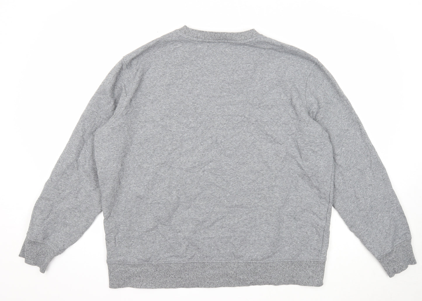 Marks and Spencer Mens Grey Cotton Pullover Sweatshirt Size 2XL