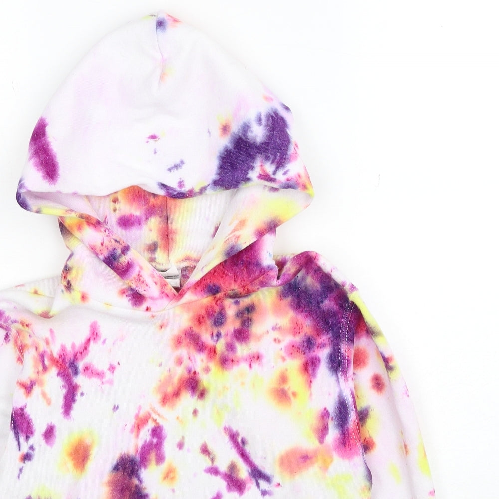 Fruit of the Loom Girls Multicoloured Cotton Pullover Hoodie Size 7-8 Years Pullover