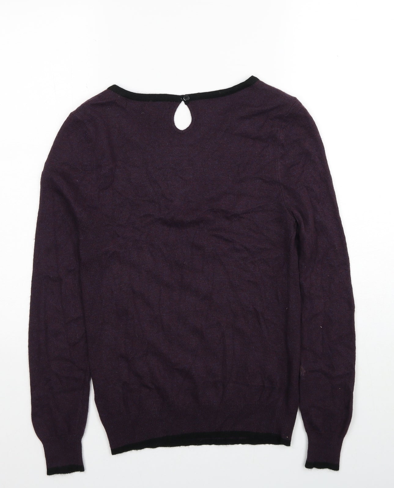 Principles Womens Purple Scoop Neck Acrylic Pullover Jumper Size 10