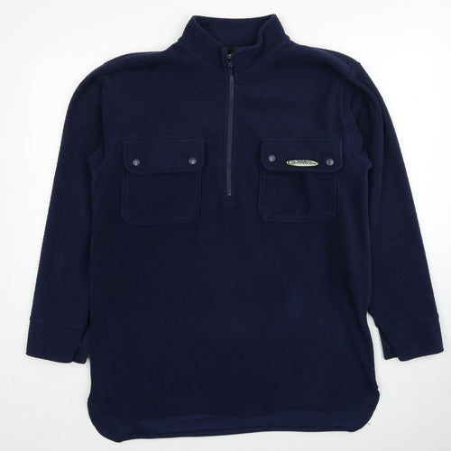 Companion Mens Blue Polyester Pullover Sweatshirt Size M