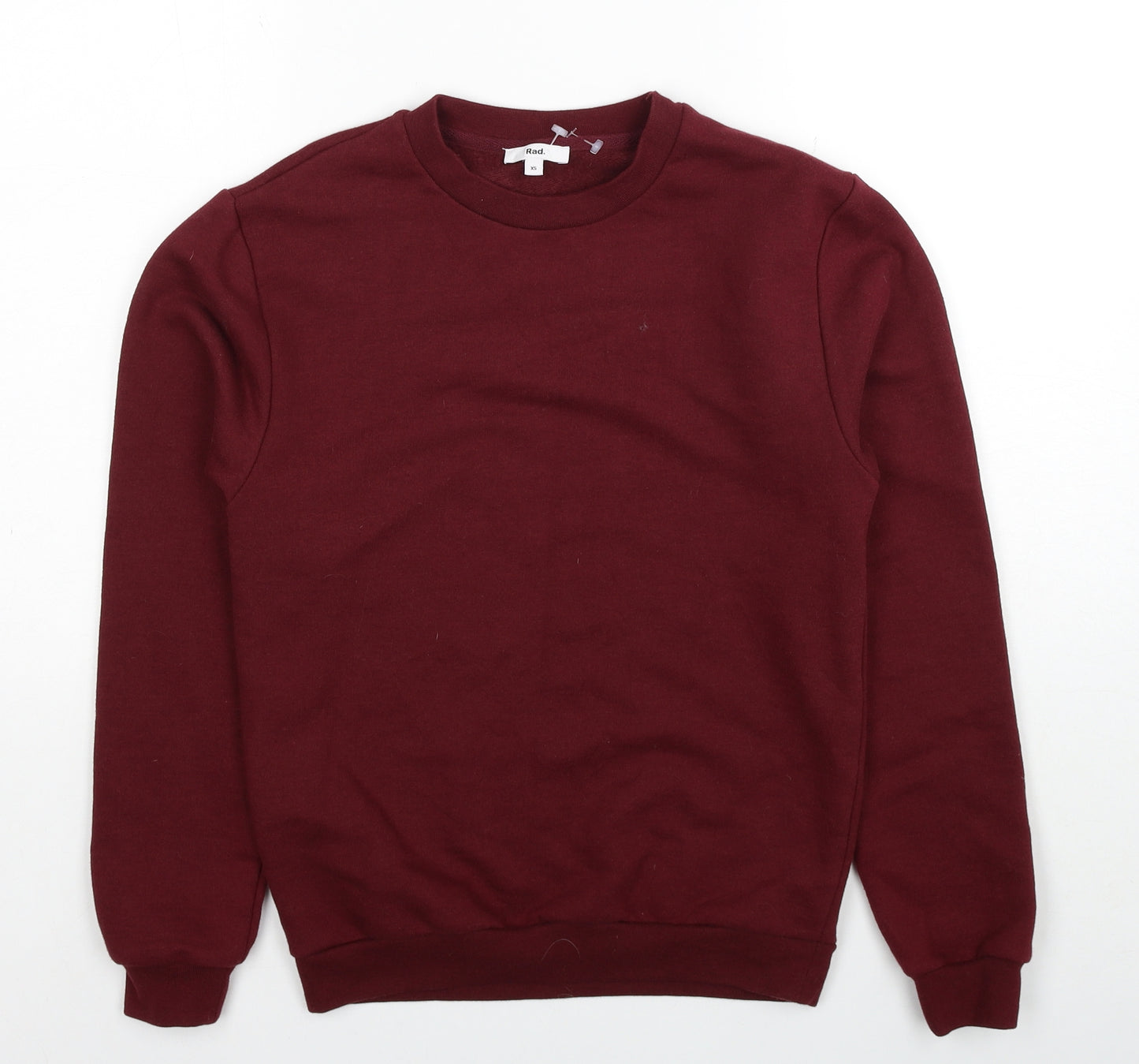 RAD Womens Red Polyester Pullover Sweatshirt Size XS Pullover