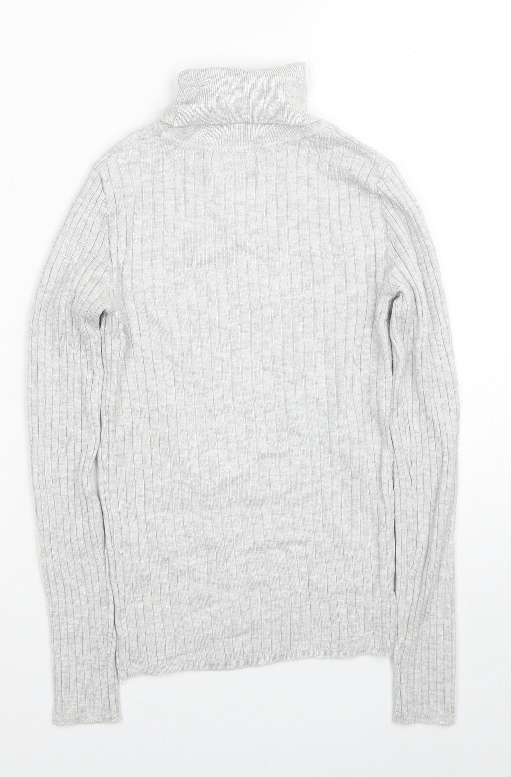 Primark Girls Grey Roll Neck Viscose Pullover Jumper Size 11-12 Years Pullover