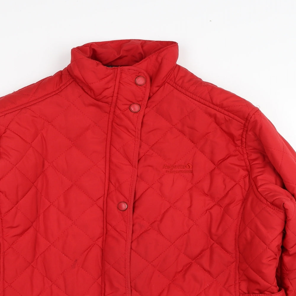 Regatta Womens Red Quilted Jacket Size 18 Zip