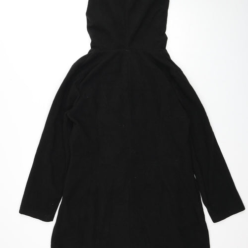 Celmia Womens Black Overcoat Coat Size L Button