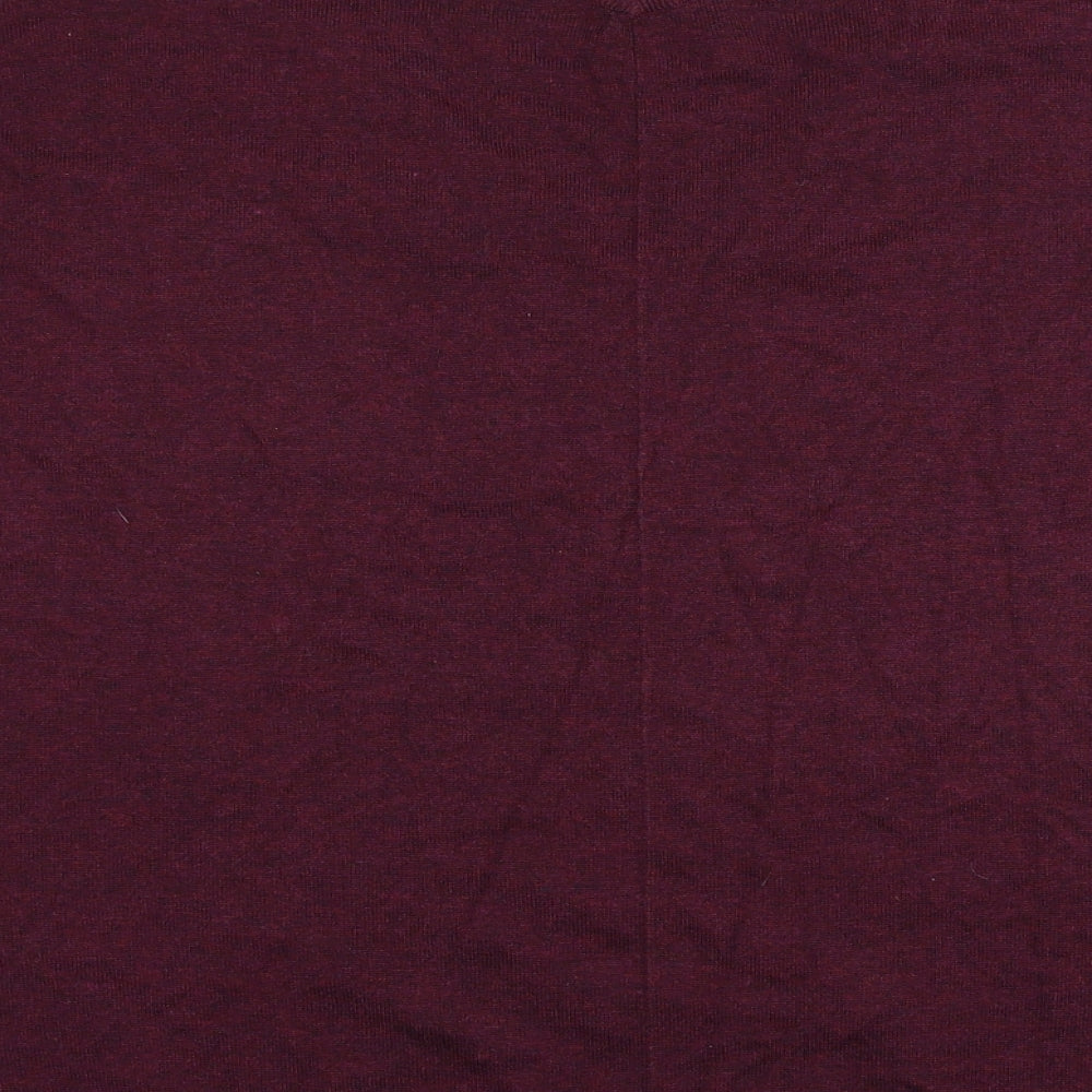 George Womens Red V-Neck Polyester Pullover Jumper Size 22 - Batwing
