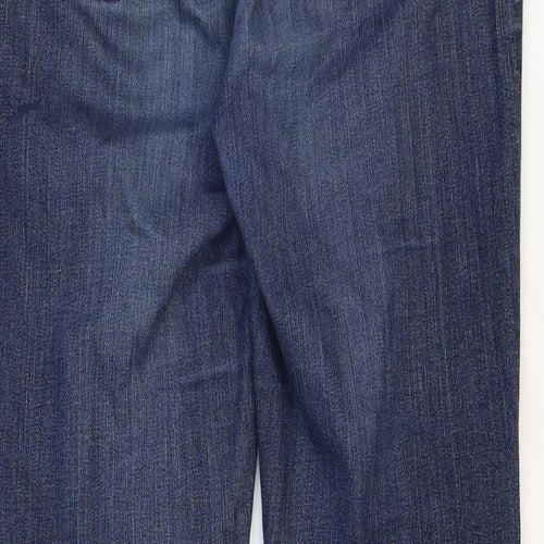 Ralph Lauren Womens Blue Cotton Straight Jeans Size 32 in Regular Button