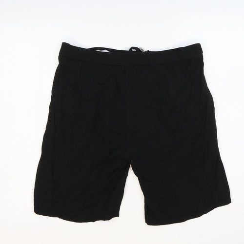 Fransa Womens Black Viscose Chino Shorts Size 10 Regular Zip