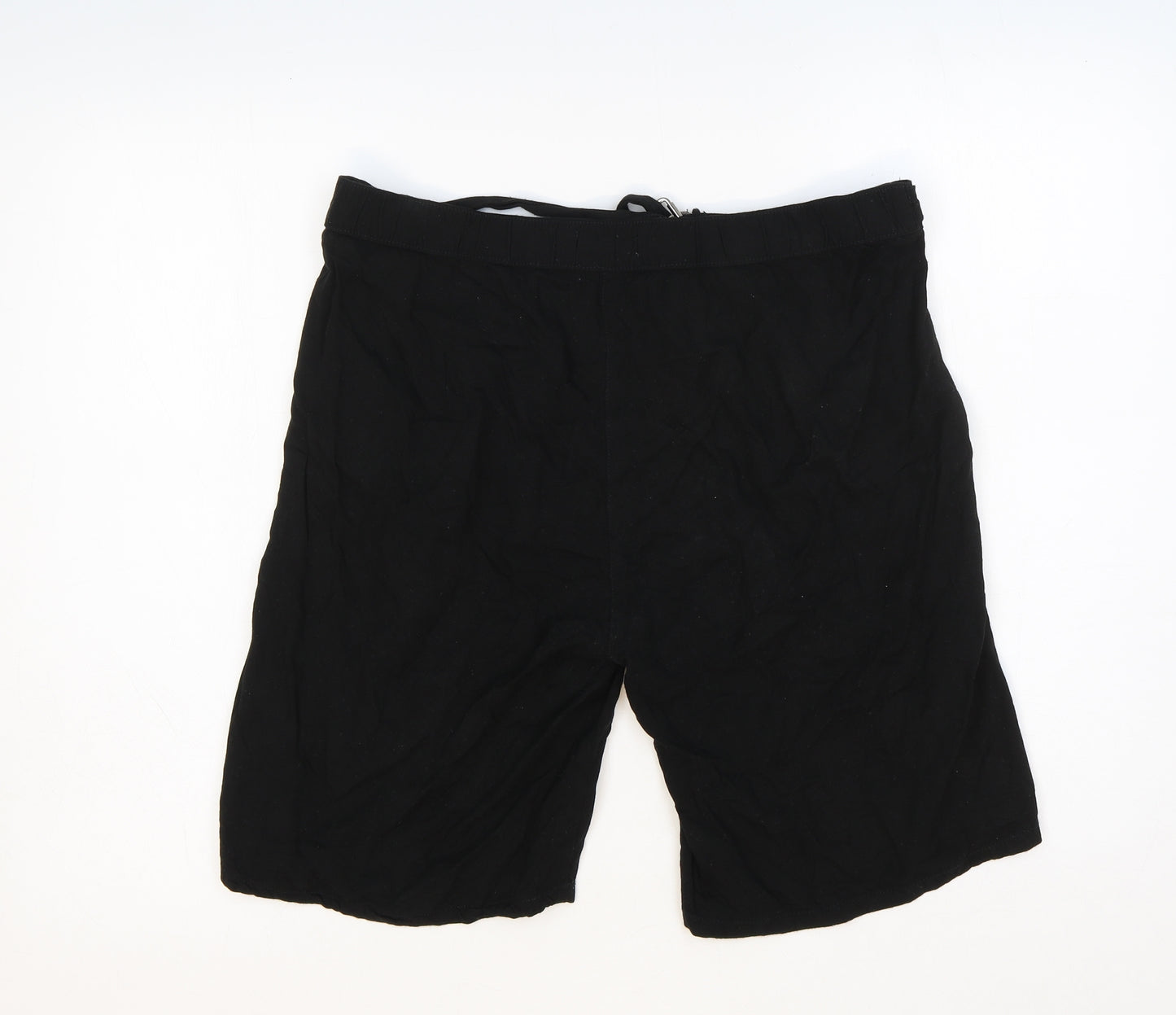 Fransa Womens Black Viscose Chino Shorts Size 10 Regular Zip