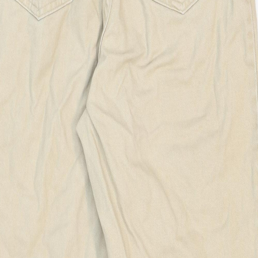 Zena Jeans Womens Beige Cotton Mom Jeans Size 29 in Regular Zip