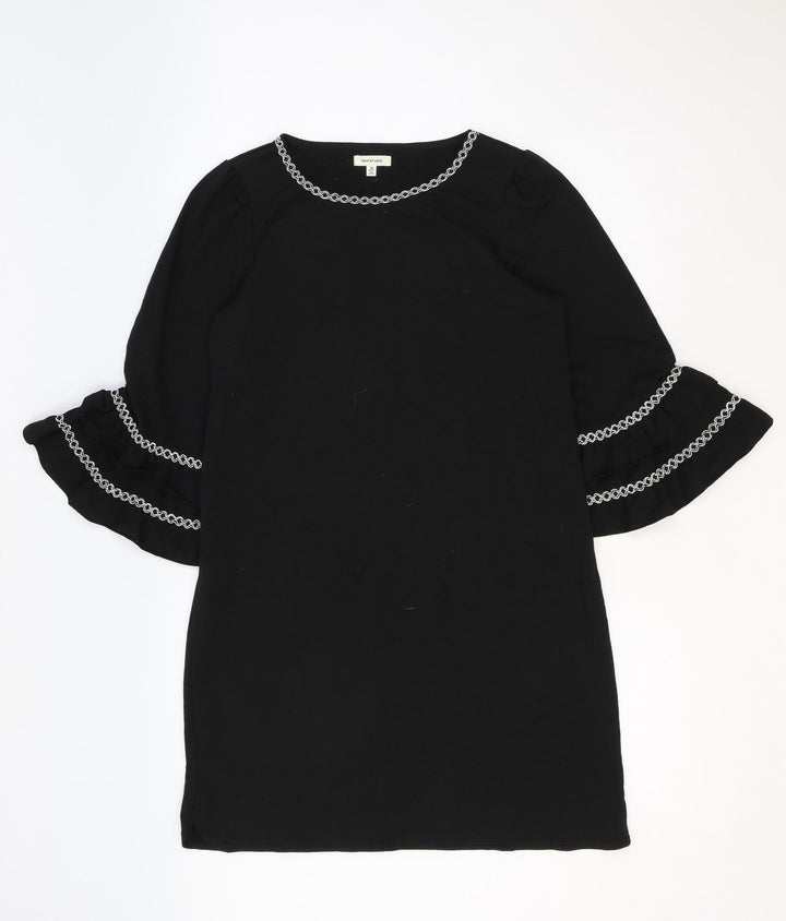 Max Studio Womens Black Viscose Shift Size M Round Neck Pullover