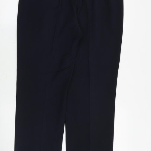 Marks and Spencer Womens Blue Polyester Trousers Size 32 in Regular Zip