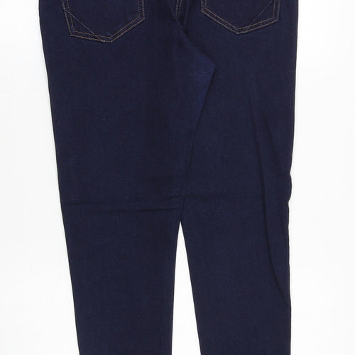 Nutmeg Womens Blue Cotton Skinny Jeans Size 12 Slim Zip