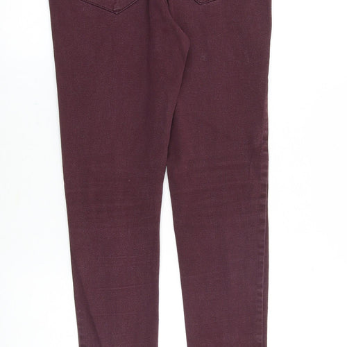 NEXT Womens Purple Cotton Skinny Jeans Size 6 Slim Zip
