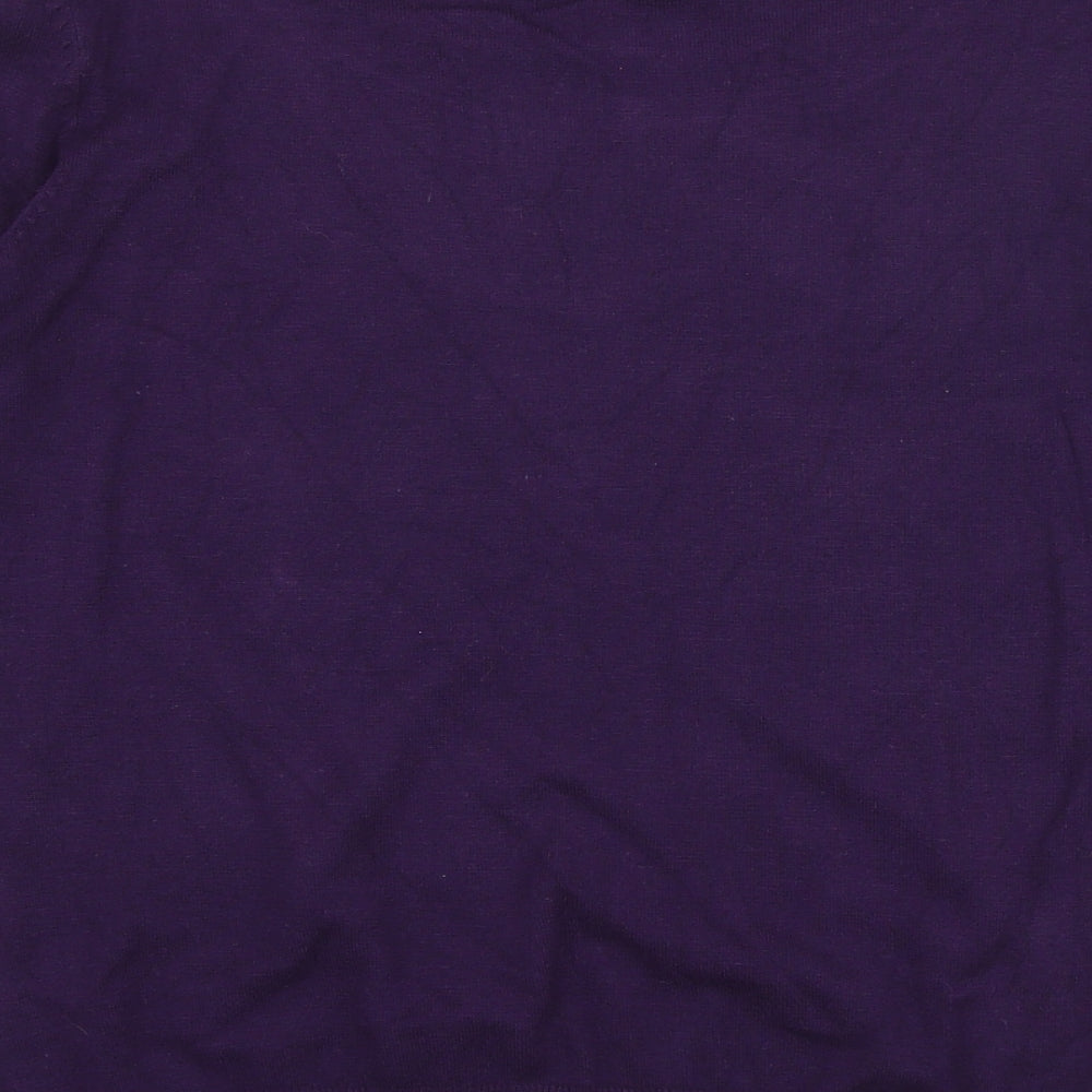 Marks and Spencer Womens Purple Scoop Neck Viscose Pullover Jumper Size 18