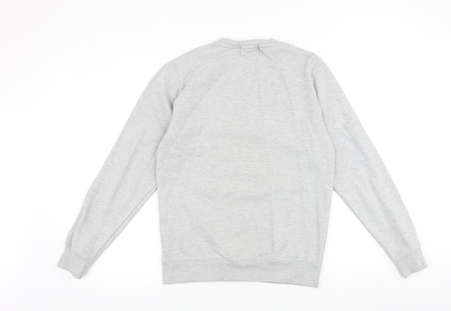 London Knitwear Mens Grey Cotton Pullover Sweatshirt Size S - Ho Ho Homie, Santa