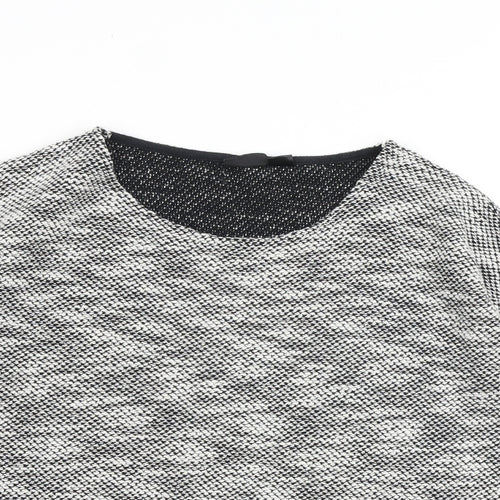 ESMARA Womens Black Scoop Neck Acrylic Pullover Jumper Size 14