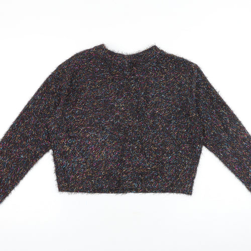H&M Womens Multicoloured Round Neck Polyester Pullover Jumper Size M