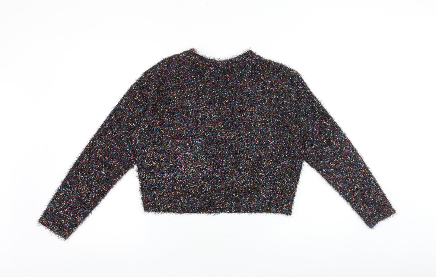 H&M Womens Multicoloured Round Neck Polyester Pullover Jumper Size M