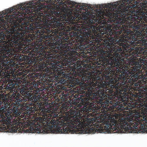 H&M Womens Multicoloured Round Neck Polyester Pullover Jumper Size M