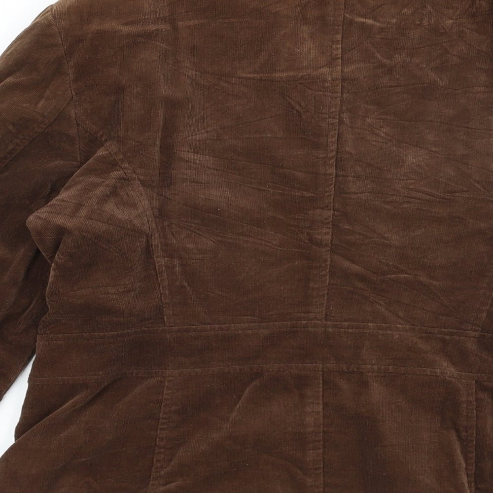 Kappahl Womens Brown Jacket Blazer Size 14 Button