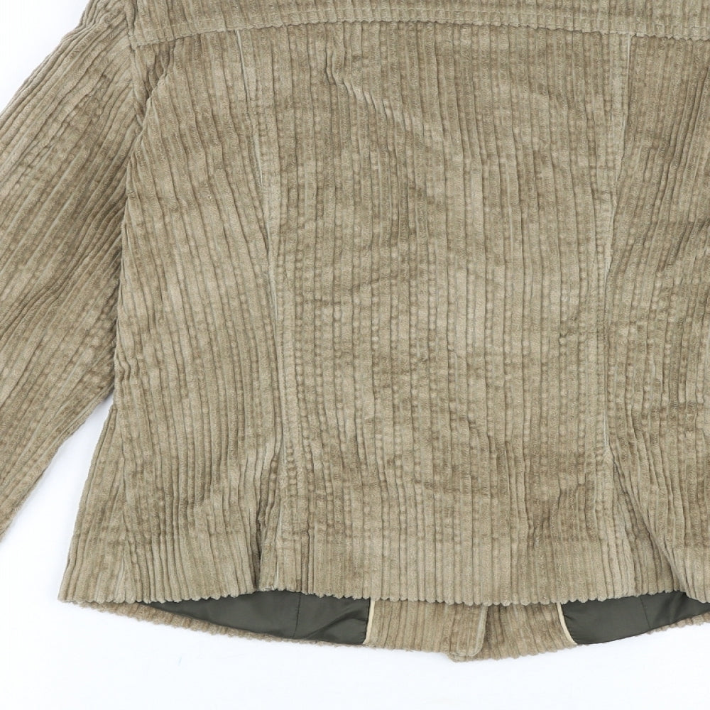 Marks and Spencer Womens Beige Jacket Blazer Size 10 Button