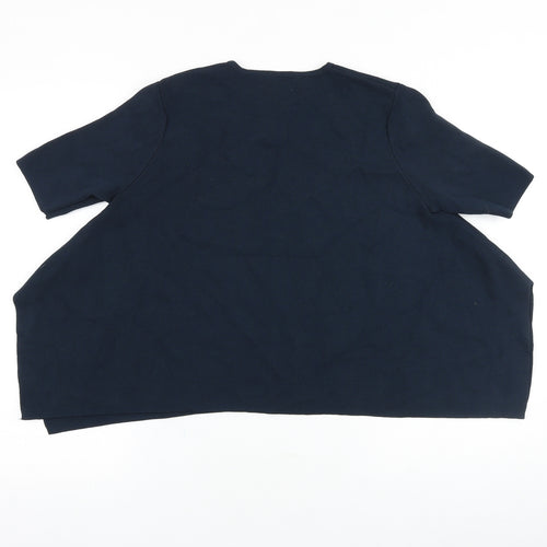 gorman Womens Blue Viscose Basic T-Shirt Size S Round Neck