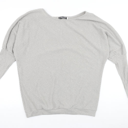 My Dress Room Womens Grey Round Neck Viscose Pullover Jumper Size XL