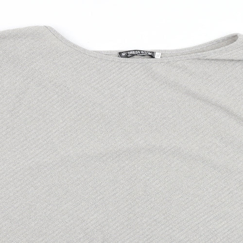 My Dress Room Womens Grey Round Neck Viscose Pullover Jumper Size XL