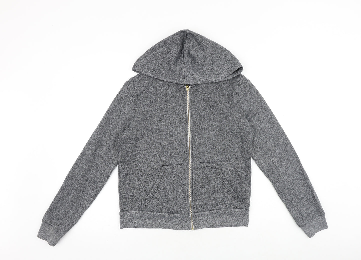 Sparkle & Fade Womens Grey Cotton Full Zip Hoodie Size S Zip