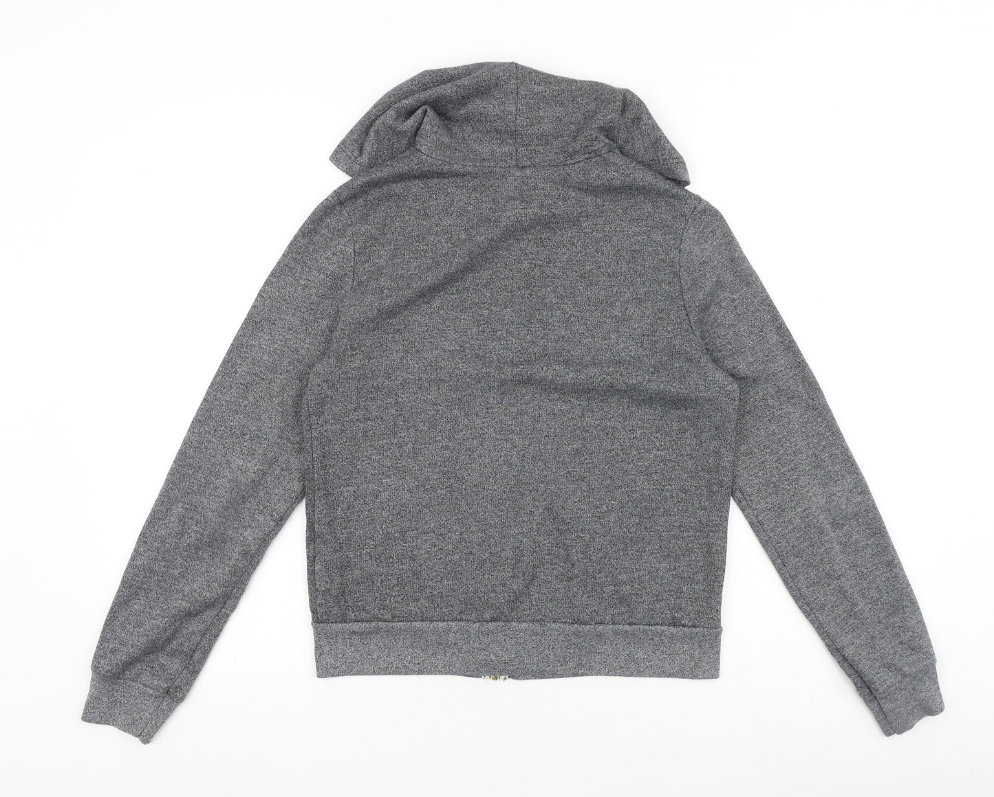 Sparkle & Fade Womens Grey Cotton Full Zip Hoodie Size S Zip