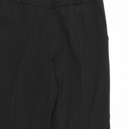 Dorothy Perkins Womens Brown Striped Polyester Trousers Size 12 Regular Zip