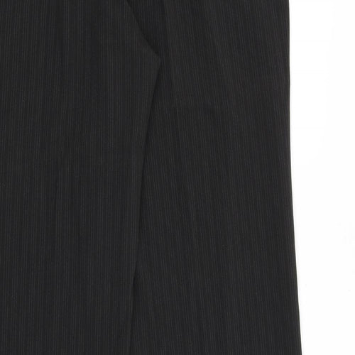 Dorothy Perkins Womens Brown Striped Polyester Trousers Size 12 Regular Zip