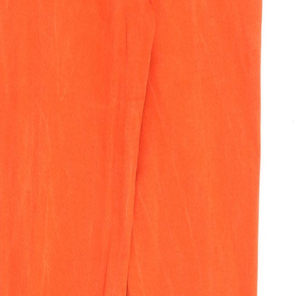 Zara Womens Orange Cotton Skinny Jeans Size 10 Slim Zip