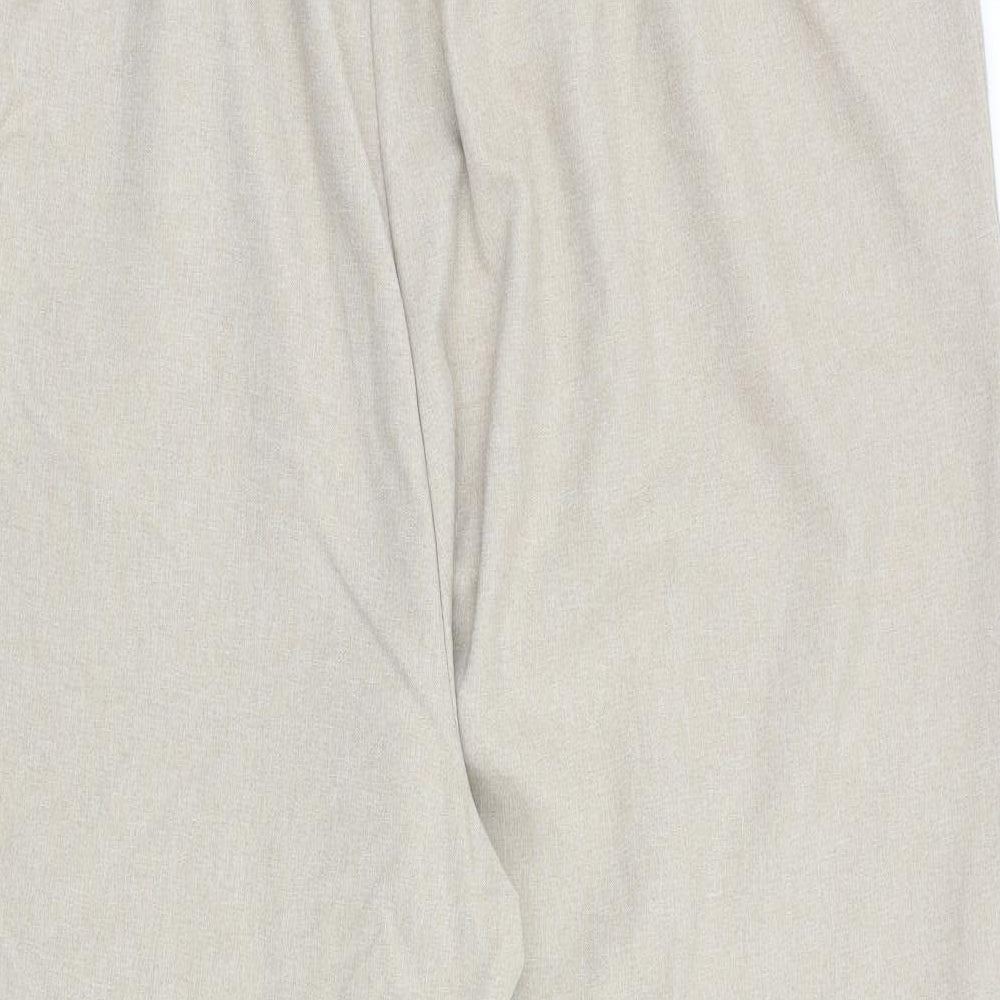 Bonmarché Womens Beige Polyester Trousers Size 24 Regular
