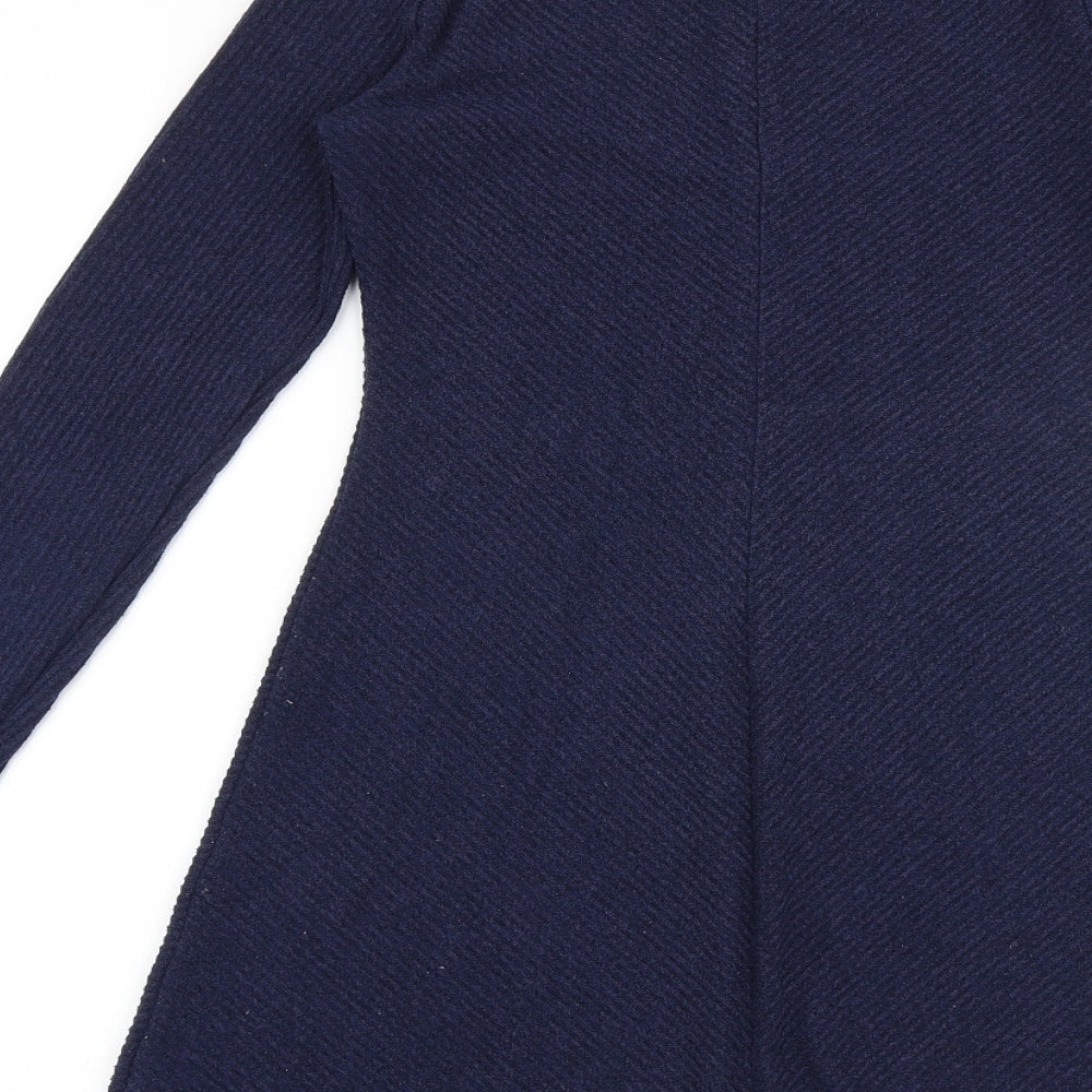 Gap Womens Blue Viscose Trapeze & Swing Size XS Round Neck Pullover