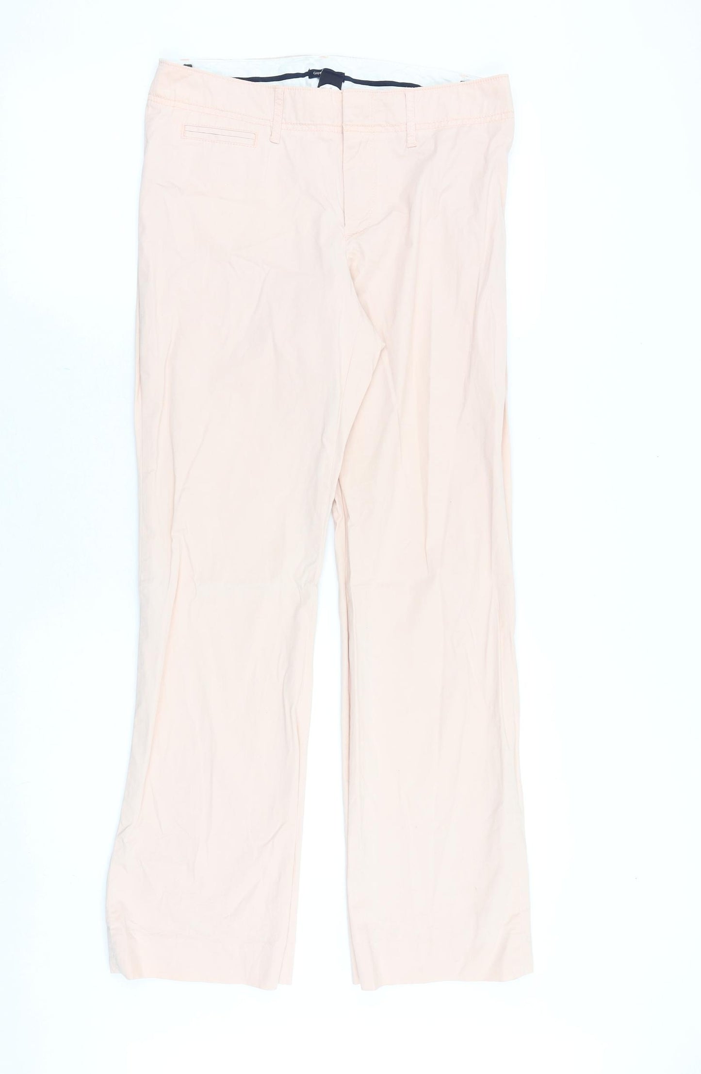 Gap Womens Pink Cotton Trousers Size 6 Regular Zip