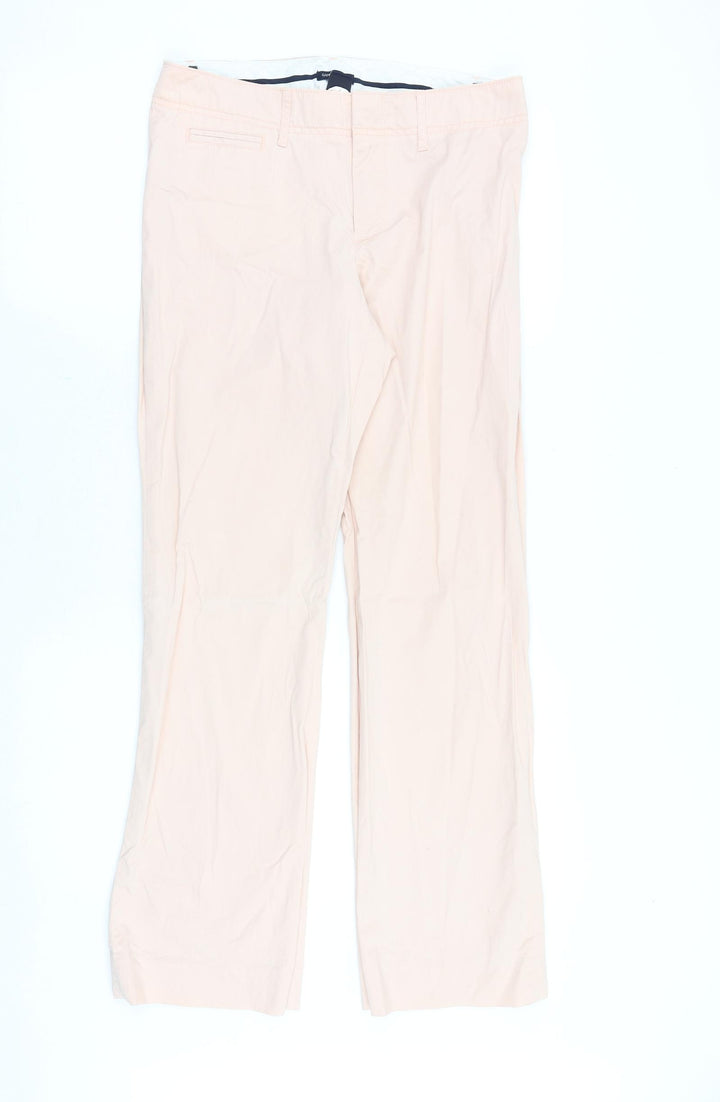 Gap Womens Pink Cotton Trousers Size 6 Regular Zip