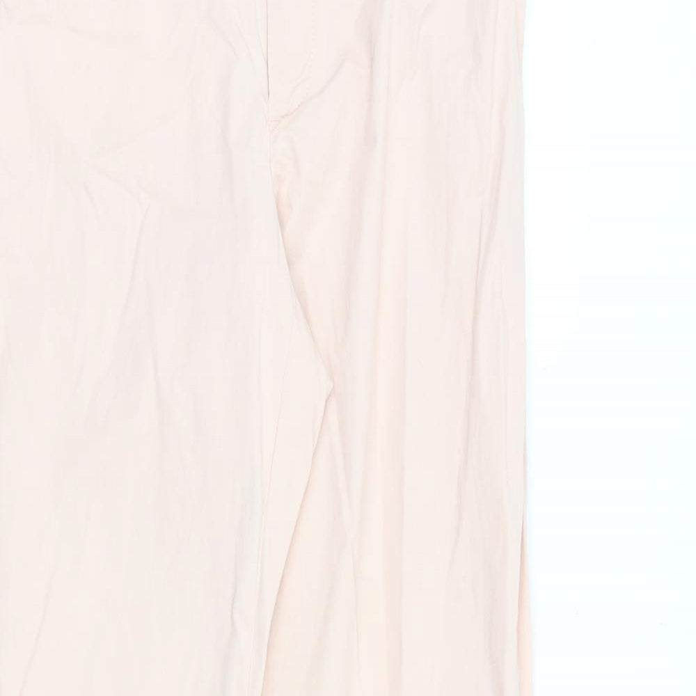 Gap Womens Pink Cotton Trousers Size 6 Regular Zip